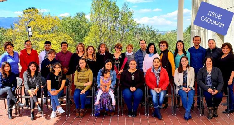 En el IISUE con Jazmín Fonseca -mi tesista y su investigación-.