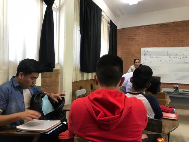 Con Liz Cárdenas en el Conservatorio Nacional de Música