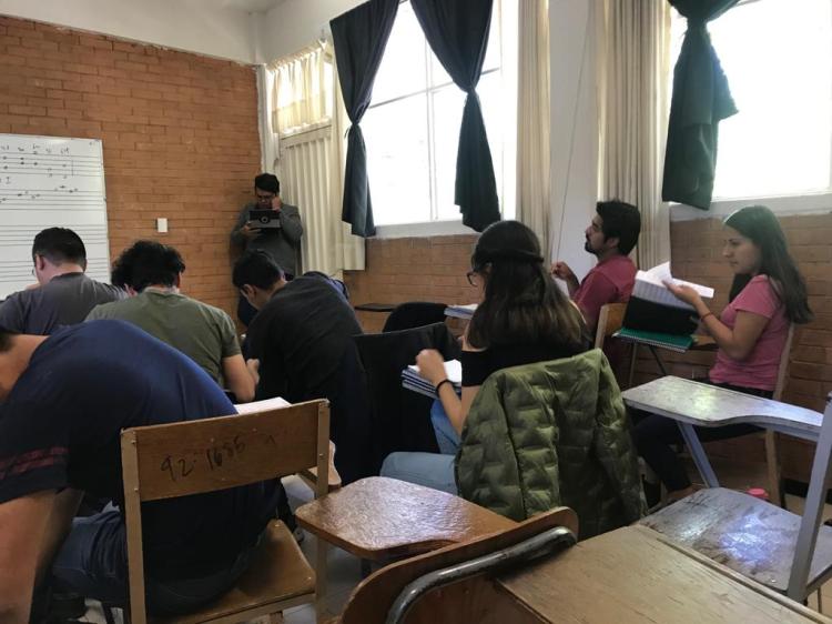 Con Liz Cárdenas en el Conservatorio Nacional de Música