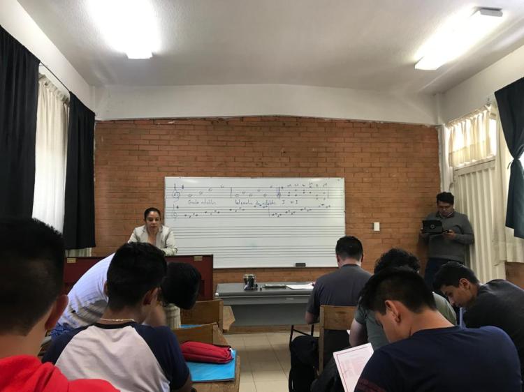 Con Liz Cárdenas en el Conservatorio Nacional de Música