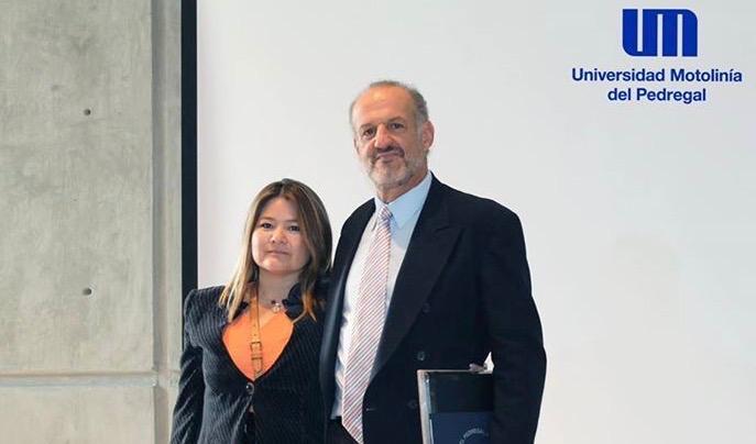 Con el Dr. Luis Velasco Lafarga en su conferencia sobre desarrollo humano